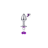Plug bijou aluminium violet avec clochettes Taille S JINGLE 